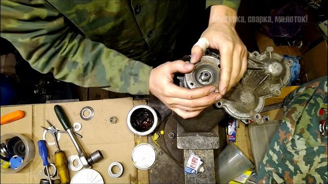 Установка двухрядных подшипников. Раздатка НИВА.