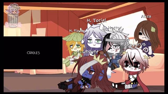 Horrortale reacts to Horror Sans || Gacha Club || Gore Warning!