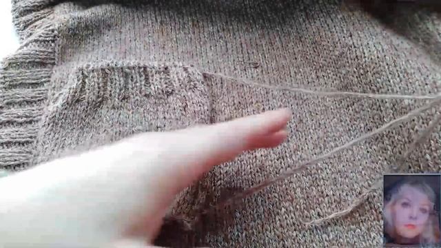 Вязание. Кардиган спицами. Пришиваем накладной карман.