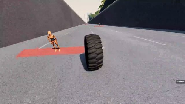 ИГРА В КАЛЬМАРА! КОЛЕСО ОТ БЕЛАЗА НА СПУСКЕ | BeamNG.drive
