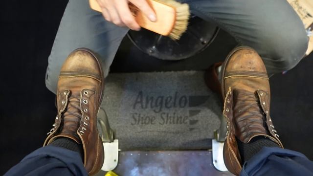 Restoring OLD and DRY Boots! | Angelo Shoe Shine ASMR