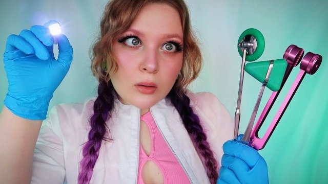 АСМР НЕОПЫТНЫЙ НЕВРОЛОГ ?⚕ Проверка Черепных Нервов и Слуха ? ASMR Doctoral NEUROLOGIST ♥