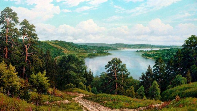 Лирические пейзажи художника Александра Булакова.