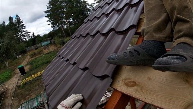 Двускатная крыша для беседки из металлочерепицы своими руками. Сможет каждый!