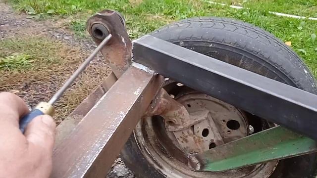 Прицеп самосвал для мотоблока из балки от ОКИ своими руками.                 часть 1.