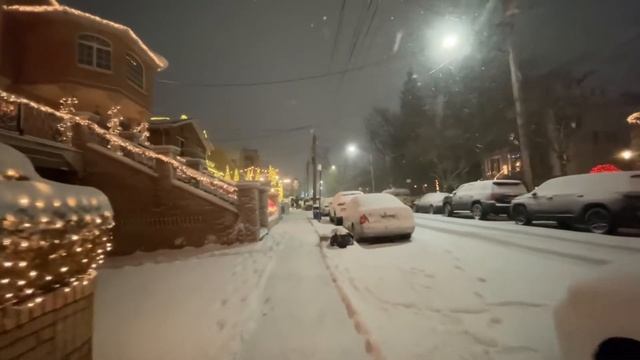 USA зима, Америка зимняя ночь