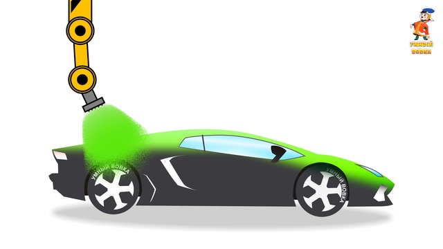 Машинки. Раскраска. Учим цвета. Мультик про машинки. Спортивные машинки. Развивающий мультик