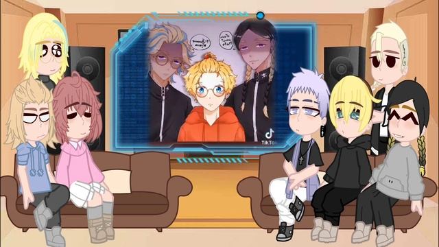 tokyo revengers react to takemichi / реакция токийских мстителей на такемичи.part 2.