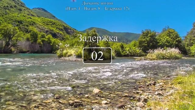 Дыхание жизни (вдох 4 - выдох 8 - задержка 12) на природе