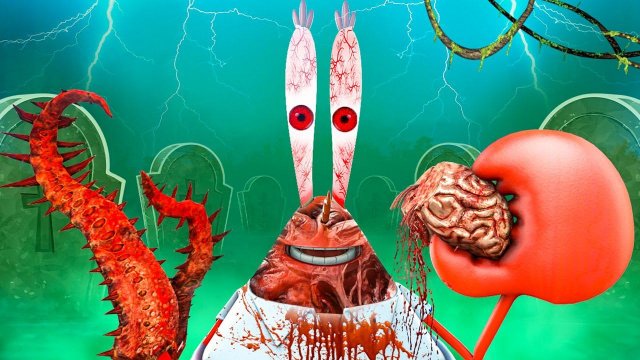 КРАБС ДЕМОН ОХОТИТСЯ НА МЕНЯ! СТРАШНАЯ НОЧЬ НА КЛАДБИЩЕ