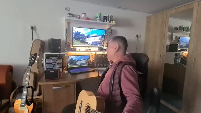 Электроакустическая гитара. Подключение и результат.