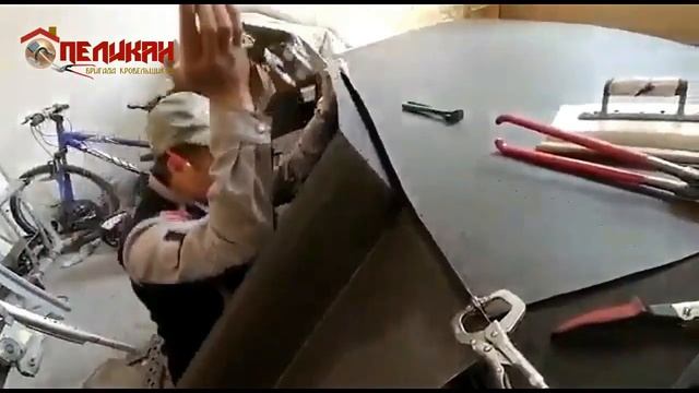 Изготовление лотка.Желоб надстенный.Фальцевая кровля.