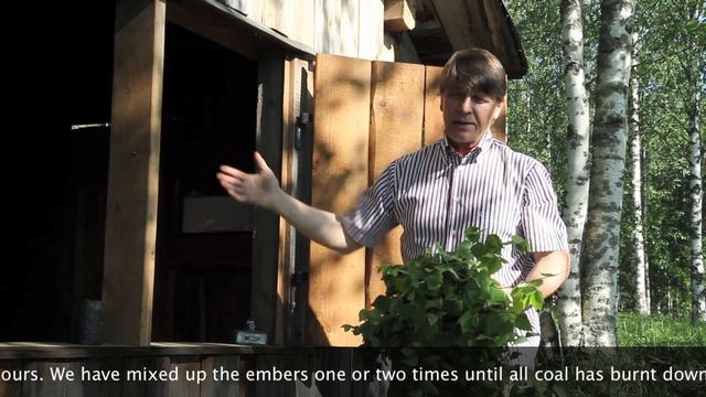 Heating the smoke sauna