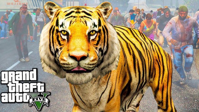 ИГРАЮ ЗА ТИГРА В ЗОМБИ В АПОКАЛИПСИСЕ ВЫЖИВАНИЕ В ГТА 5 МОДЫ! ОБЗОР МОДА В GTA 5! ВИДЕО ИГРЫ MODS