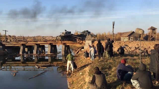 Как снимали падение танка в фильме "Подольские Курсанты"