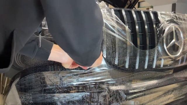 Технология установки антигравийной пленки на бампер, без разбора.