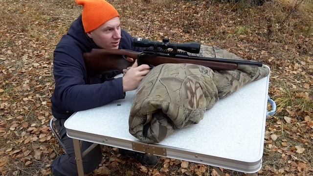 Карабин Соболь 141 мелкашка коротыш 22lr первые выстрелы, результаты радуют