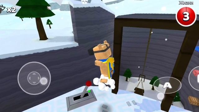 Супер мишка Super Bear Adventure. Миссия паркур снежная долина.