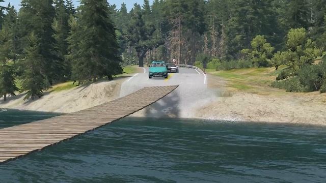 Тачки против подвесного моста #4 – BeamNG.Drive