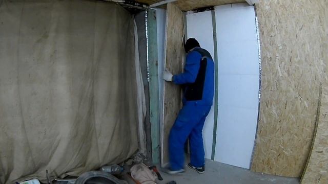 #6 Как утеплить гараж изнутри . Утепление гаража пенопластом .