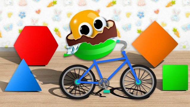 ЯЙЦО СЮРПРИЗ на Велосипеде. Открываем игрушки Барбоскины, игрушки Щенячий Патруль