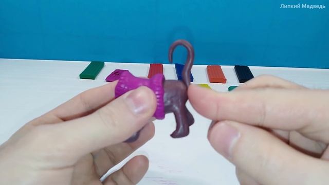 СОБАКО-БЕГЕМОТ ИЗ ПЛАСТИЛИНА И ЖЕЛЕЙНЫЙ МЕДВЕДЬ ТИМОН И МАКС