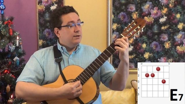 Как играть "В лесу родилась Ёлочка!" на гитаре (подробно для новичков)
