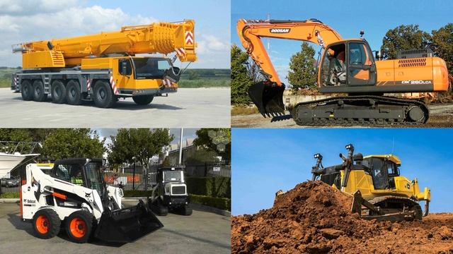 Изучаем строительный транспорт и спецтехнику для детей  Обучающее видео для самых маленьких