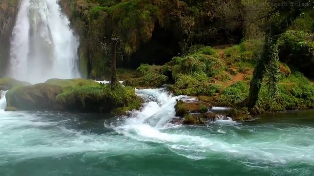 Шум водопада,воды,с музыкой.Расслабляющий звук воды, для долгого сна или отдыха после тяжелого дня.