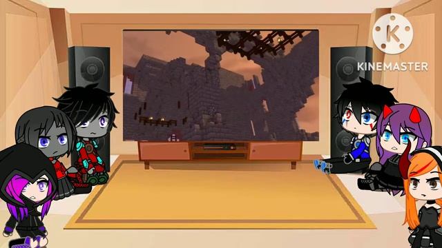 Rainimator friends react to "New Divide" - A  Minecraft Music Video Part 5 Finale