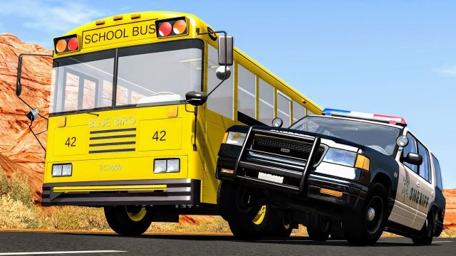 Сумасшедшие полицейские погони - Аварии на BeamNG Drive (720p)