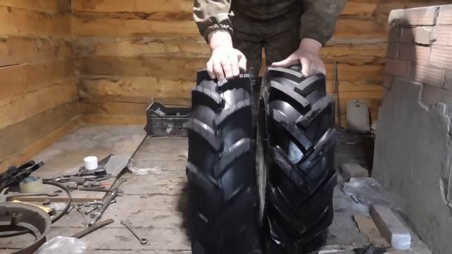 Российские шины GRUBERG(ГРУБЕРГ) 7/12 ДЛЯ мотоблока МТЗ.Обзор.Сравнение с турецкими шинами OZKA.