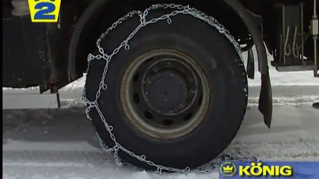Монтаж цепей противоскольжения Konig на грузовое колесо for www.auto-tim.ru