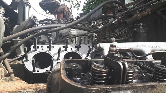 ямз 238 выбило прокладку (гбц) поменяли заводим