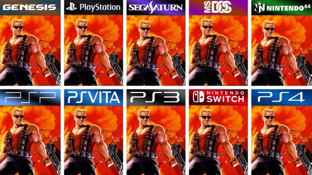 Анимация Duke Nukem 3D (1996) на разных платформа