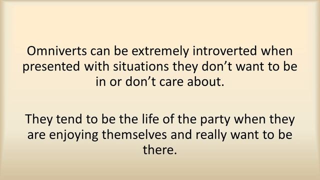 OMNIVERT vs AMBIVERT