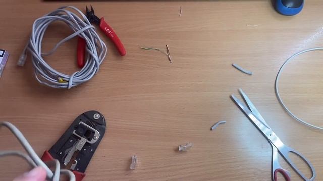 Как обжать кабель витой пары 4х жильный и 8ми жильный RJ45 сетевой