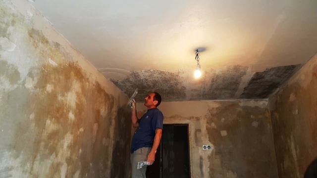 Как Правильно Шпаклевать Потолок, Армирование Потолка Сеткой, Штукатурка Потолка
