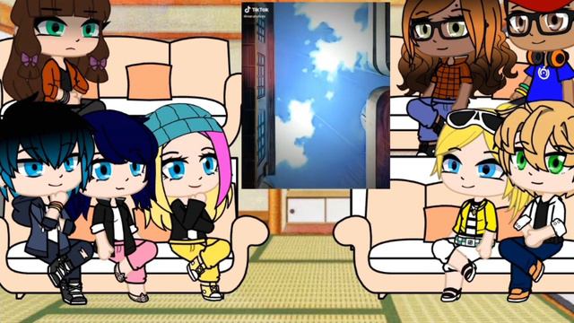 Реакция Леди баг и супер кот на команду 7. (Наруто Узумаки) {2/4} [Gacha club]