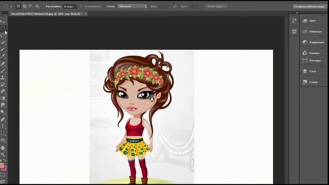 Как вырезать аватара и вставить на фон? | PHOTOSHOP №1 |