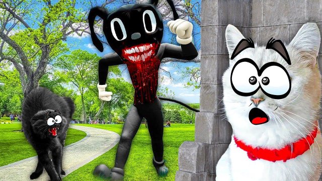 КАРТУН ДОГ в Реальной Жизни СЪЕЛ нашу КОШКУ!!!  *Она Стала ПРИЗРАКОМ! *