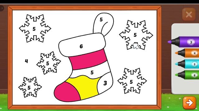 Уникальная раскраска 12. Раскрашиваем по цифрам. На Русском.