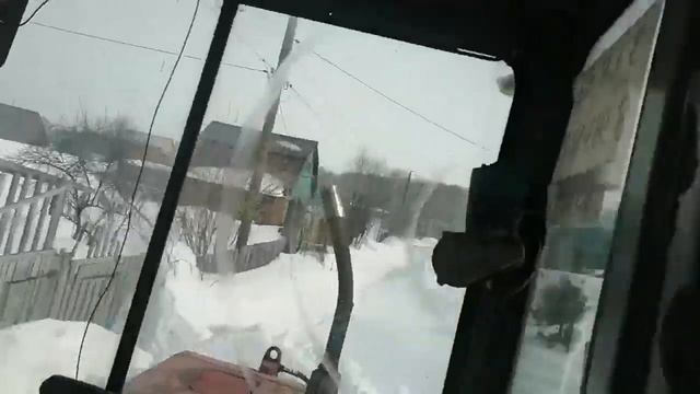 Ктз Т-70с Сборка видео Пробиваем снег на нечищеных улицах и не только ???
