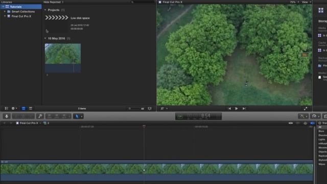 Final Cut Pro X - как освободить/сохранить место на диске.