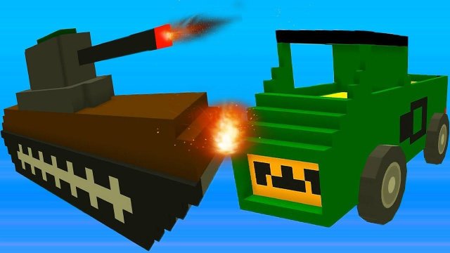 Blocky Demolition Derby Видео видео про машинки танки тачки уничтожай соперника в гонках