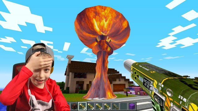 ВЗОРВАЛИ ДОМ СИМПСОНОВ! Наши лучшие моды MINECRAFT!