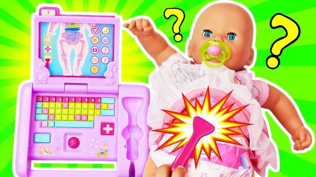 Кукла Беби Анабель делает УЗИ! Игры в куклы и дочки матери с Baby Born