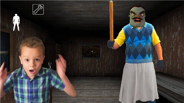 Hello Neighbor Привет Сосед превратился в Гренни GRANNY в Реальной жизни