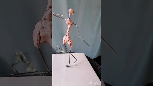 Создание скульптуры. Начало работы над скульптурой. Лепка скульптуры.