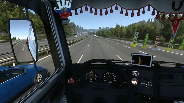 Euro Truck Simulator 2. Купил МАЗ 5440А8. Первый выезд. ДОПОГ
